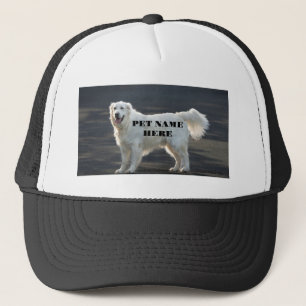 Adsible Hund Permanent Image med Pet Namn Text-Cap Keps