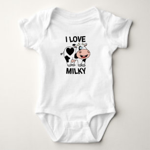 Adsible I Kärlek Milky Cow with a Heart Spot T Shirt