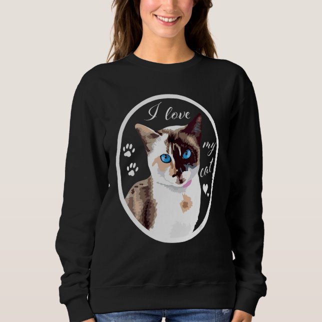 Adsible I Kärlek My Cat T Shirt (Framsida)