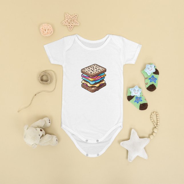 Adsible Ice Cream Sandwich Baby Bodykostym T Shirt (Skapare uppladdad)