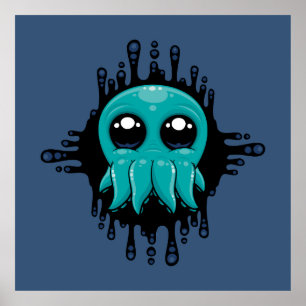 Adsible Inky Baby Octopus Friend Poster