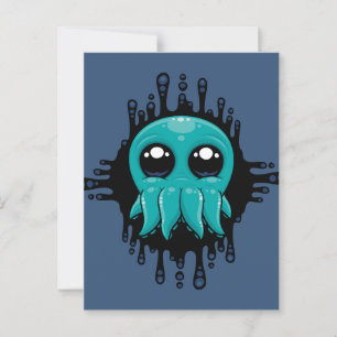 Adsible Inky Baby Octopus Friend Vykort