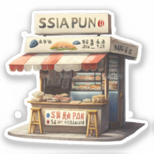 Adsible Japansk Foodie Sticker Klistermärken
