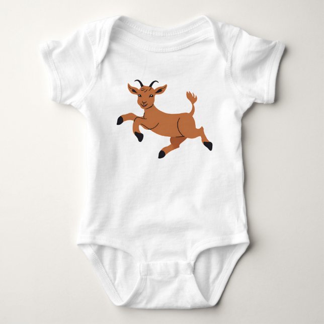 Adsible Jumping Goat Kid T Shirt (Framsida)
