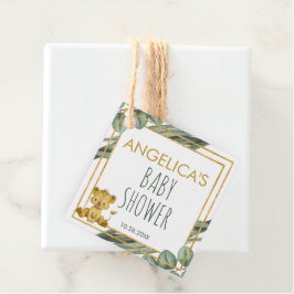 Adsible Jungle Safari Lejon Baby Shower Tack Gåvor Etiketter