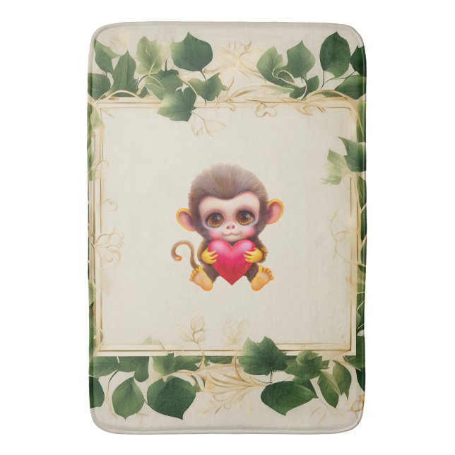 Adsible Jungle Valentine Monkey Badrumsmatta (Framsidan (Vertikal))