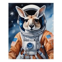 Adsible Kangaroo in Astronaut Kostym in Rymden