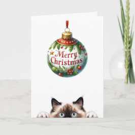 Adsible Kattunge Funny Cat jul Kort