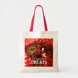 Adsible Kattunge Halloween Bus eller godis Bag Tygkasse