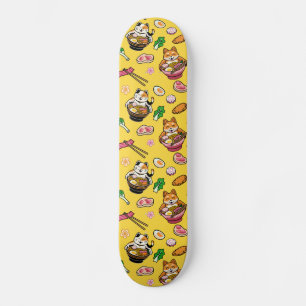 Adsible Kawaii Anime Cat Ramen Mini Skateboard Bräda 18,5 Cm