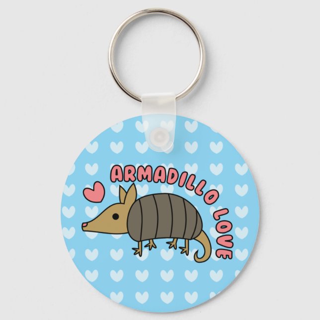 Adsible Kawaii Armadillo Keychain Nyckelring (Framsida)