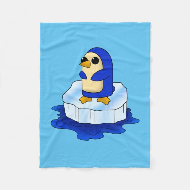 Adsible Kawaii Baby Penguin Fleecefilt (Framsidan)