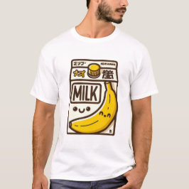 Adsible Kawaii Banana Mjölk Carton - Japan-Inspire T Shirt