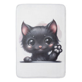 Adsible Kawaii Black Cat Badrumsmatta