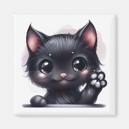 Adsible Kawaii Black Cat Magnet