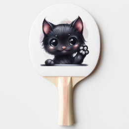 Adsible Kawaii Black Cat Pingisracket