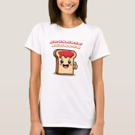 Adsible Kawaii Bread T-Shirt Cute och Mysigt Bake