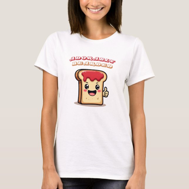 Adsible Kawaii Bread T-Shirt Cute och Mysigt Bake (Framsida)