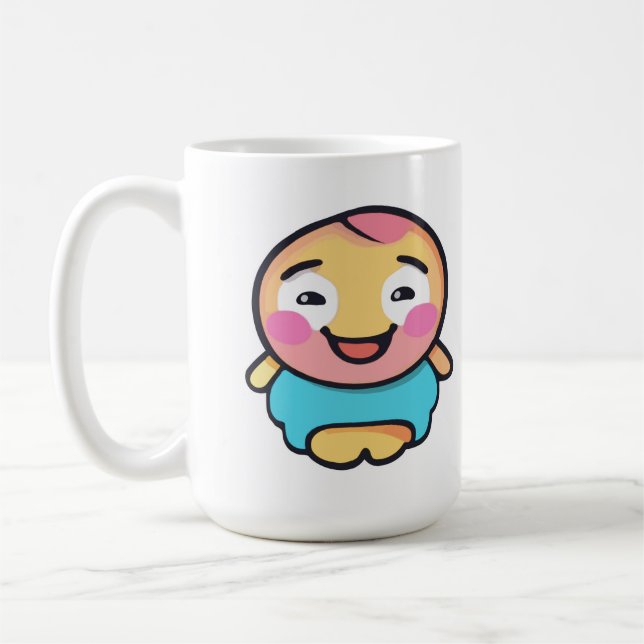 Adsible Kawaii Character - Cute Tecknad Kaffemugg (Vänster)