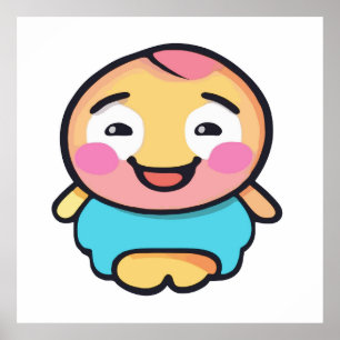 Adsible Kawaii Character - Cute Tecknad Poster