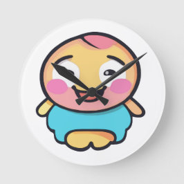 Adsible Kawaii Character - Cute Tecknad Rund Klocka