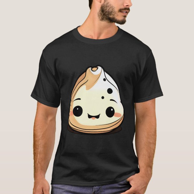 Adsible Kawaii Dim Sum Dumpling and Anime T Shirt (Framsida)