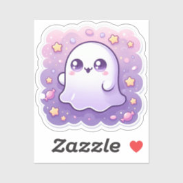 Adsible Kawaii Ghost Vinyl Sticker Cute Pastel Klistermärken
