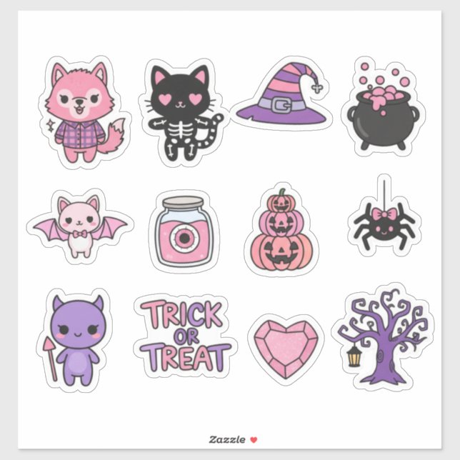 Adsible Kawaii Halloween Sticker Pack Klistermärken (Ark)