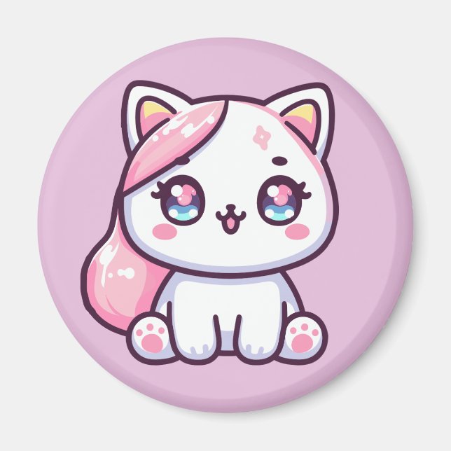 Adsible Kawaii Kitten Magnet (Framsidan)