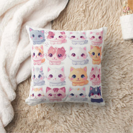 Adsible Kawaii Kitten Pillow - Cute and Mysigt Cat Kudde