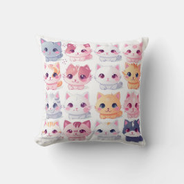Adsible Kawaii Kitten Pillow - Cute and Mysigt Cat Kudde
