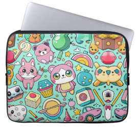Adsible Kawaii Mönster Laptop Fodral