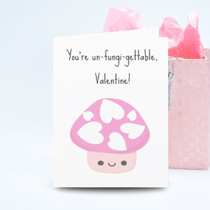 Adsible Kawaii Mushroom Valentines Helgkort