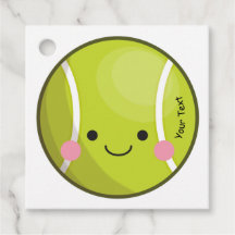 Adsible Kawaii Tennis Boll Anpassningsbar Text Cut