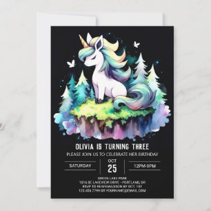 Adsible Kids Horse Birthday Inbjudningar