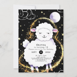 Adsible Kids Sheep Birthday Inbjudningar