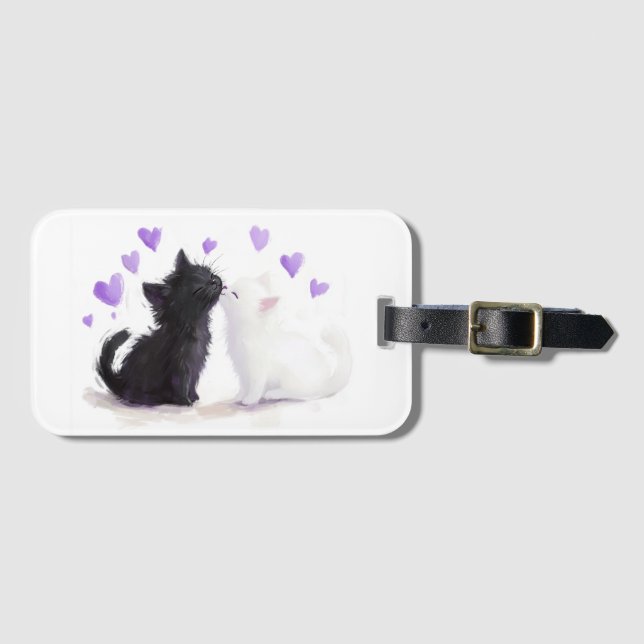 Adsible Kissing Cats Bagagebricka (Framsida horisontal)