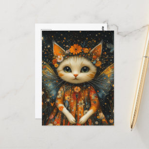 Adsible Kitten Angel Vykort
