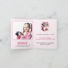 Adsible Kitten in a Box Birthday Gift Photo Inbjudan