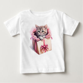 Adsible Kitten in a Box Birthday Gift T Shirt
