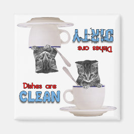 Adsible Kitten in A Kopp Dishwasher Magnet
