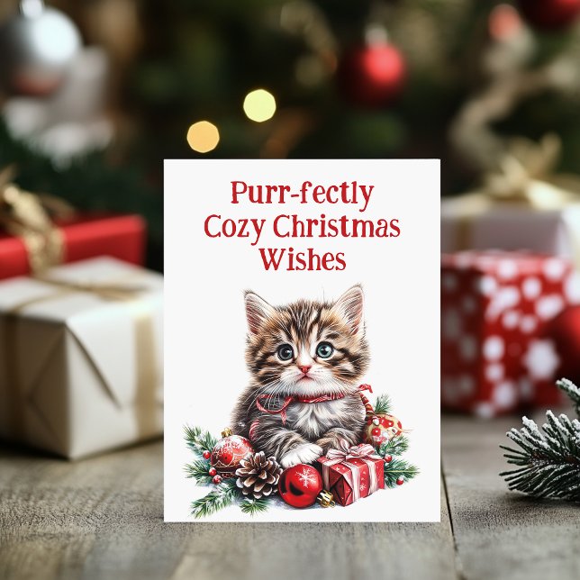 Adsible Kitten Kort (kitten christmas card)