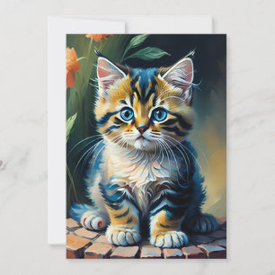 Adsible Kitten Painting Inbjudningar