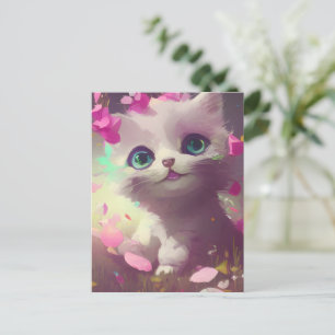 Adsible Kitten Postcard Vykort