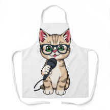 "Adsible Kitten Reporter Tecknad Sticker"