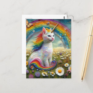 Adsible Kitten Unicorn Vykort
