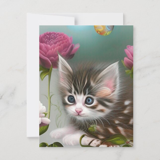Adsible Kittens 4 Anteckningskort (Baksida)