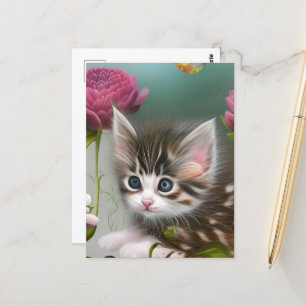 Adsible Kittens 4 Vykort