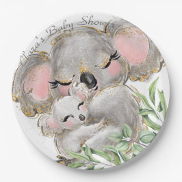 Adsible Koala Baby, Mamma Baby Shower Papper Plate