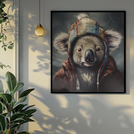 Adsible koala bar söt vinterhatt poster